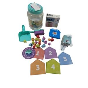 Learning Resources Count Clean Dust Bunnies & Kuovei Card Machine Flashcard Set